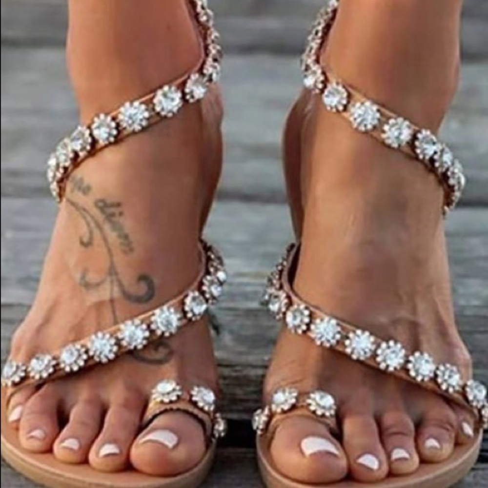 Studded Flat Sandals